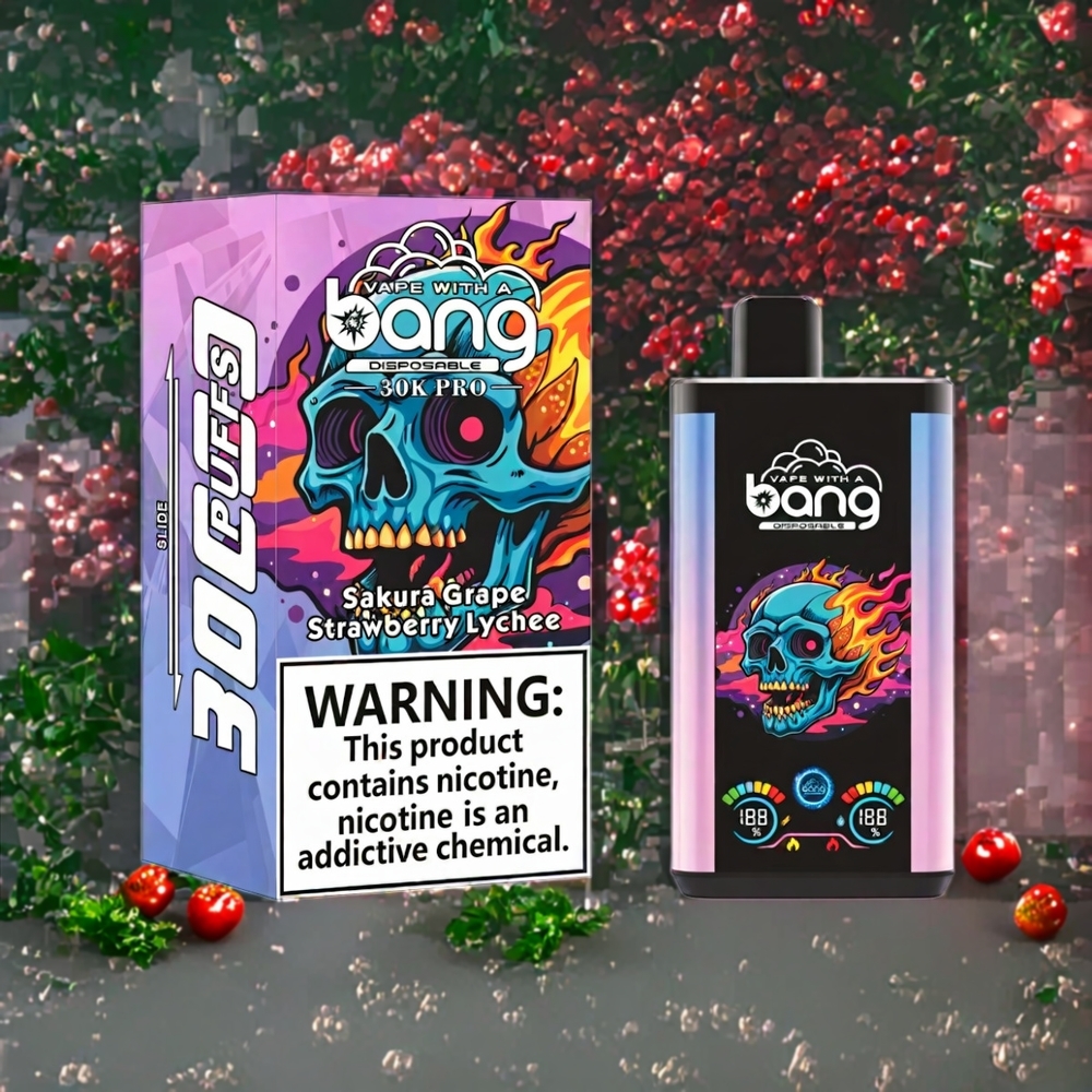Suomi tukku Bang 30K Pro 30000 Puffs 36ml Sakura Grape & Strawberry Lychee Dual-Flavor 0%-5% Nicotine 550mAh