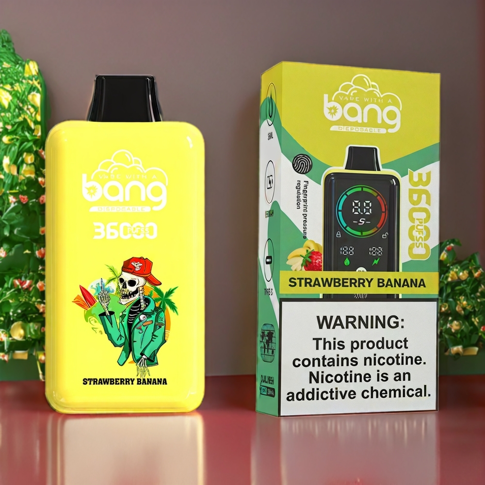 Suomi tukku Bang 36000 Power Disposable Vape Mansikka-Banaani 36ml 36000 puffs 850mAh