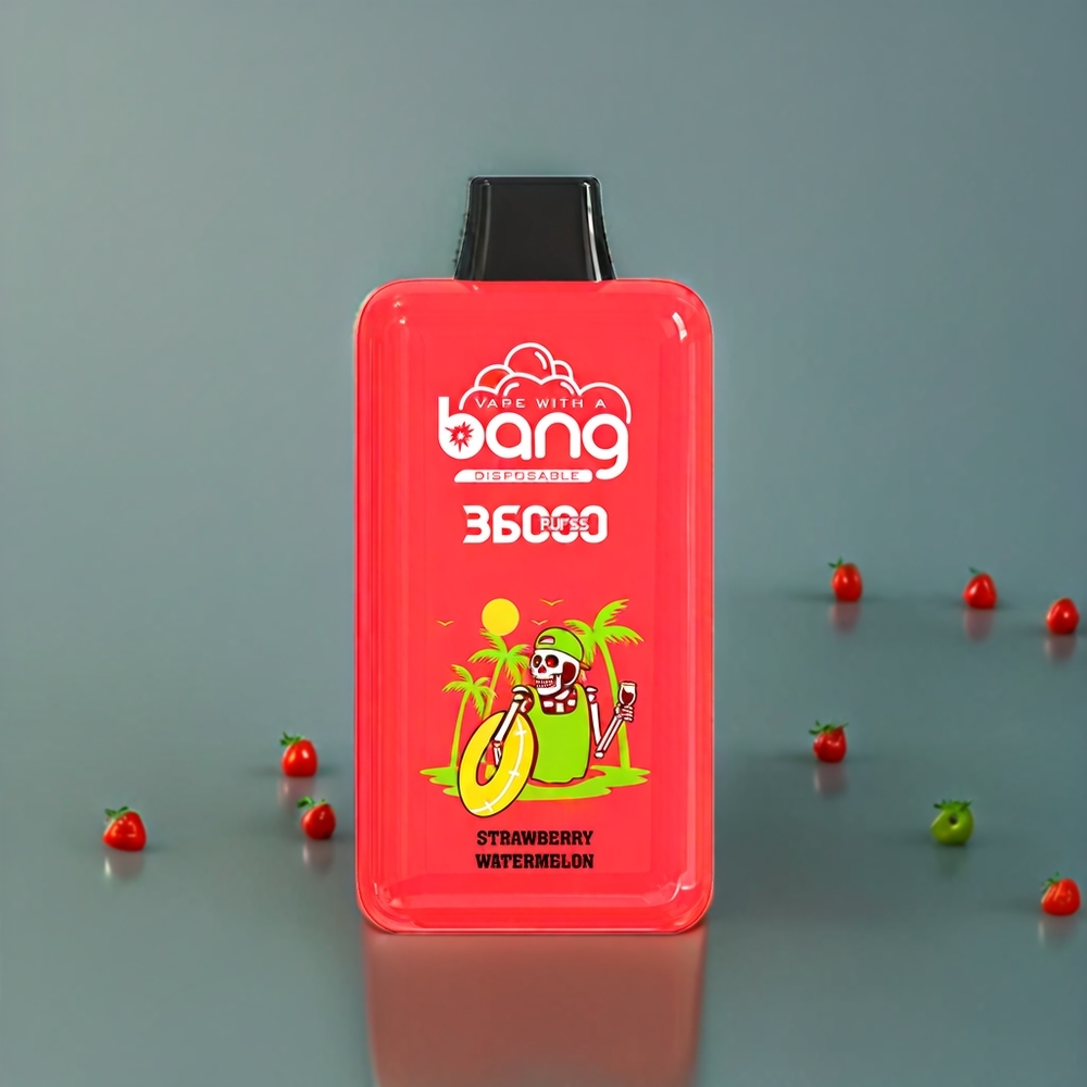 Suomi tukku Bang 36000 Power Disposable Vape Mansikka-Vesimeloni (36ml, 36000 puffs, 850mAh)