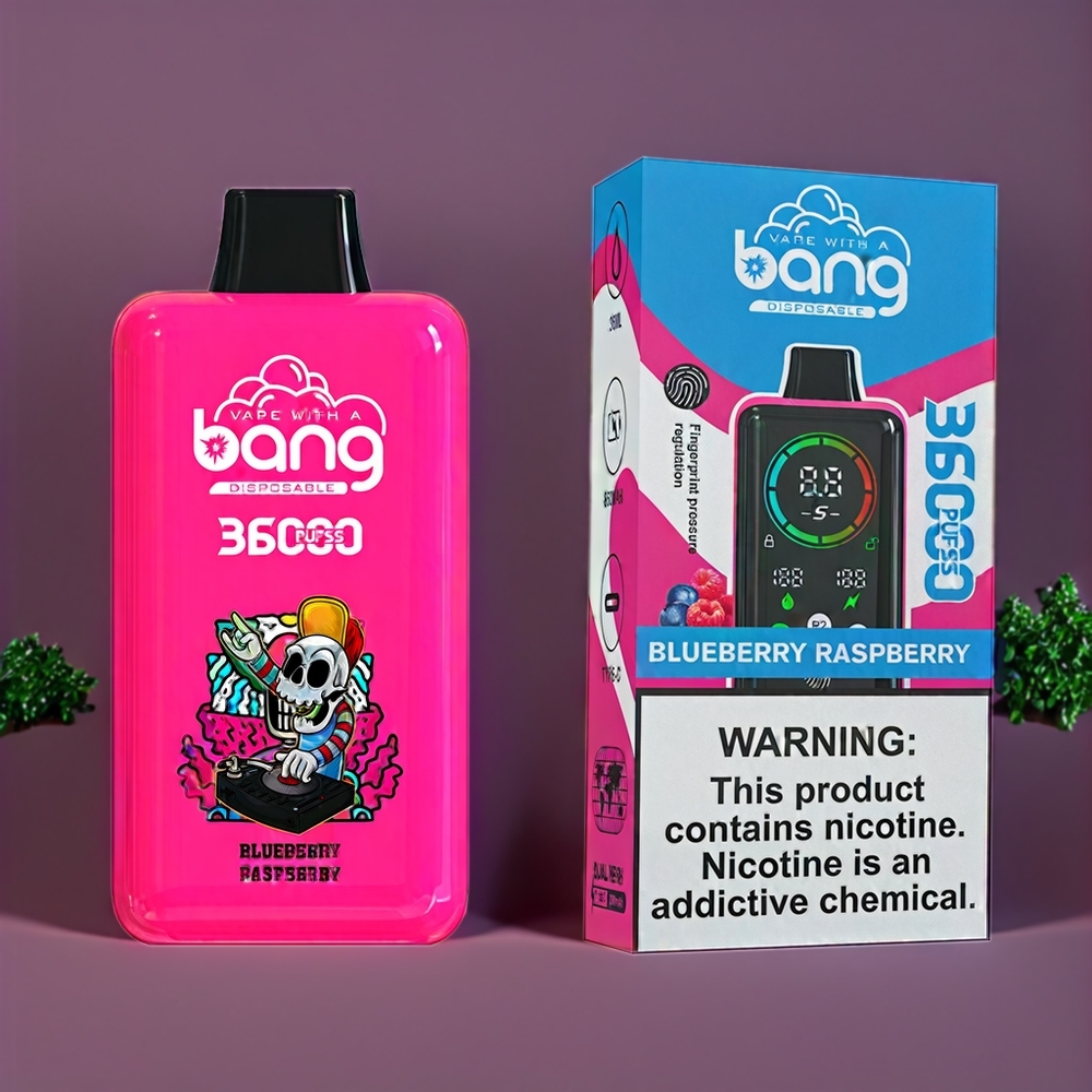 Suomi tukku - Bang 36000 Power Disposable Vape Mustikka-Vadelma 36ml 36000 tupahdetta 850mAh 0%-5% nikotiinia
