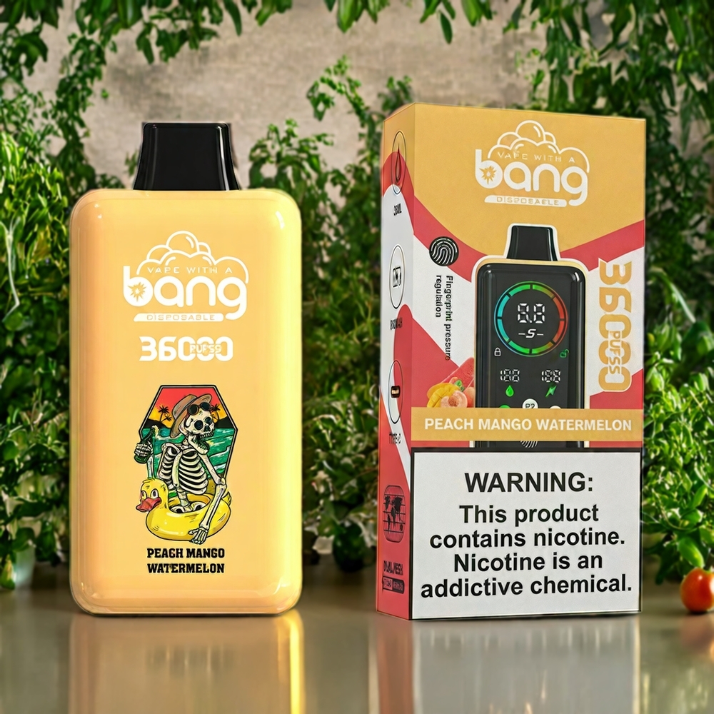 Suomi tukku Bang 36000 Power Disposable Vape Persikka Mango Vesimeloni 36ml 36000 tupaa 850mAh akku