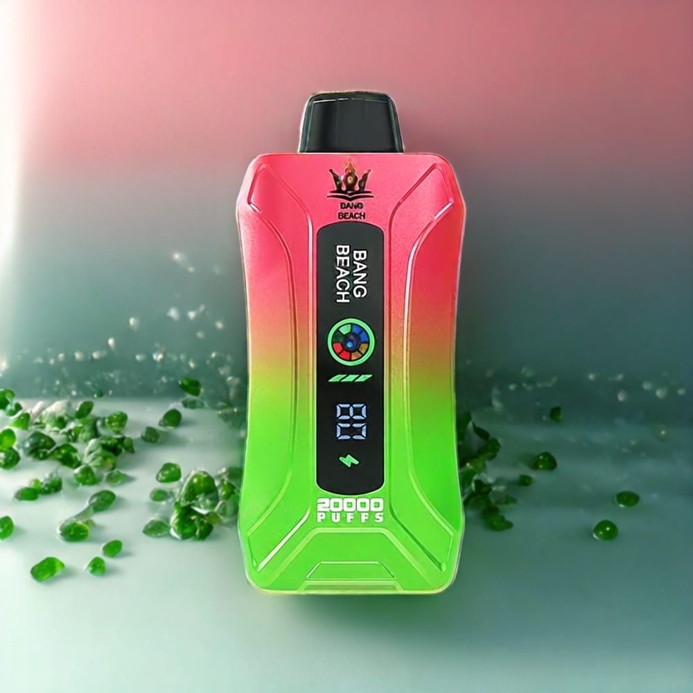 Suomi tukku Bang Beach 20000 Puffs Disposable Vape Vesimeloni-Jää 35ml 650mAh Äly-näyttö