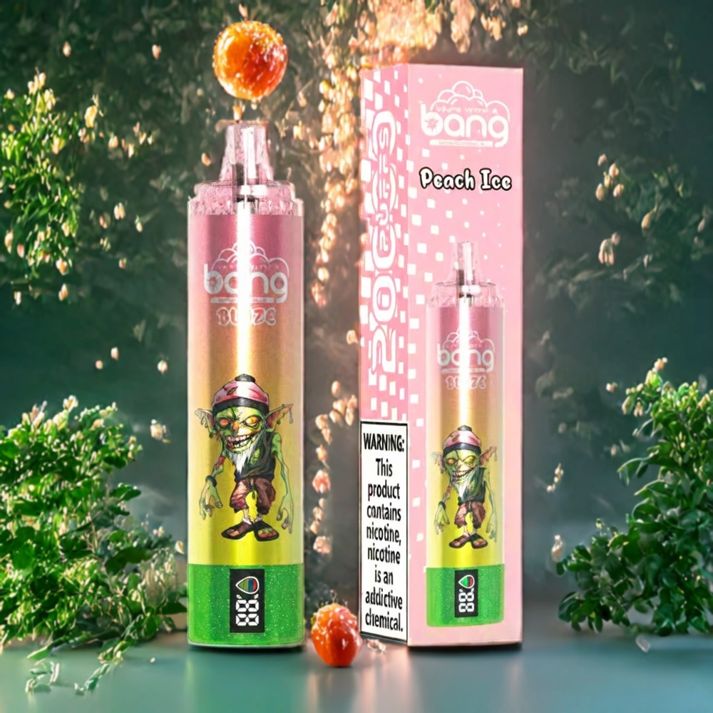 Suomi tukku Bang Blaze Tornado 20000 Puffs Disposable Vape Persikka-Jää, Type-C Lataus, Säädettävä Ilmanvirtaus, 0%/2%/3%/5% Nikotiinia