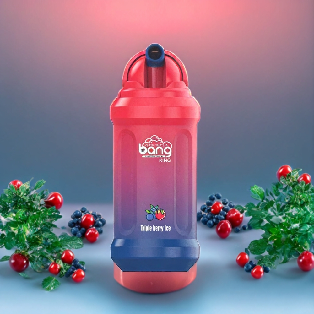 Suomi tukku Bang King 12000 Puffs 23ml Triple Berry Ice - 650mAh, 1.2 Ohm Mesh Coil, 0%-5% Nikotiinia