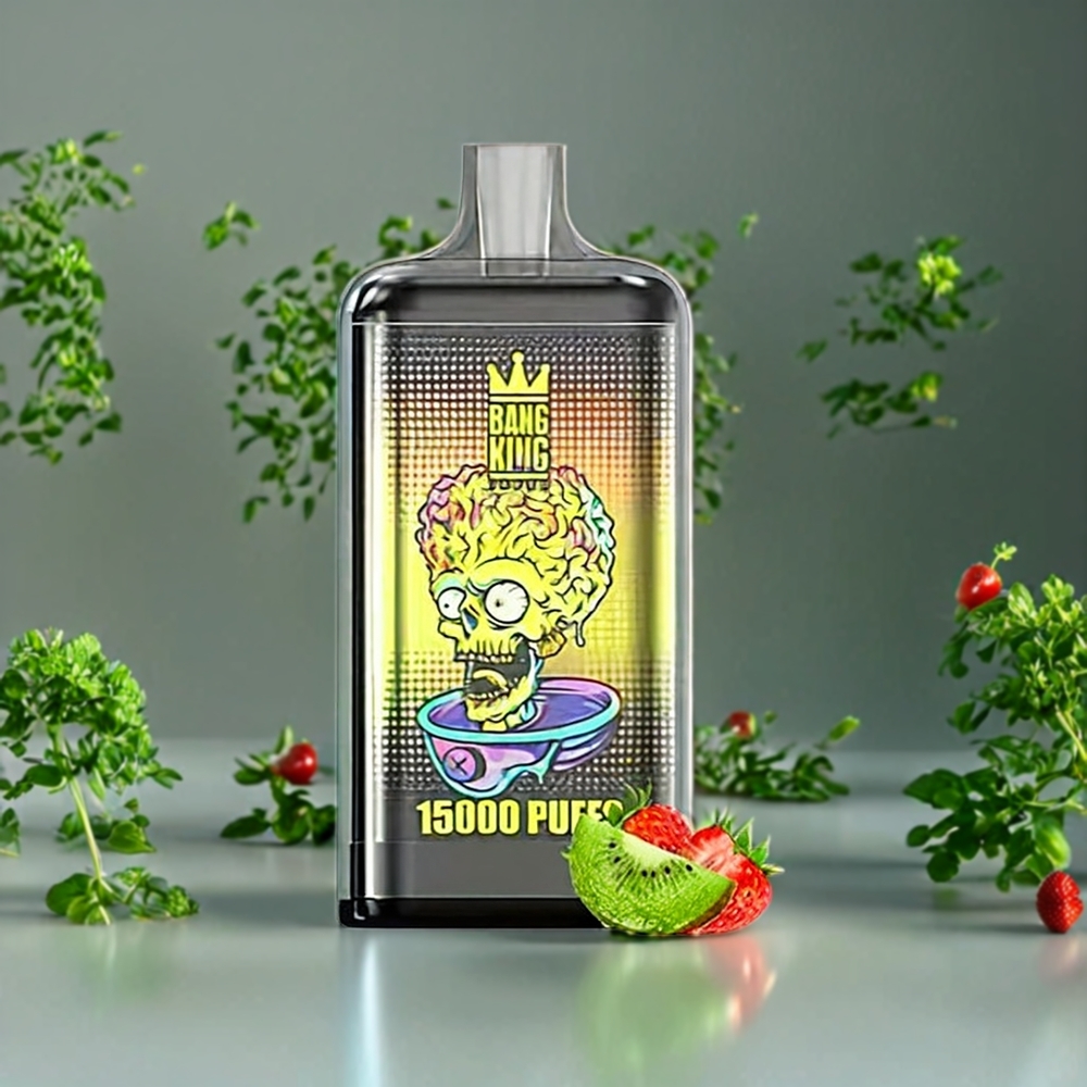 Suomi tukku Bang King 15000 Puffs 21ml 550 mAh 0-5% Nikotiinia Mansikka-Kiivi Disposable Vape