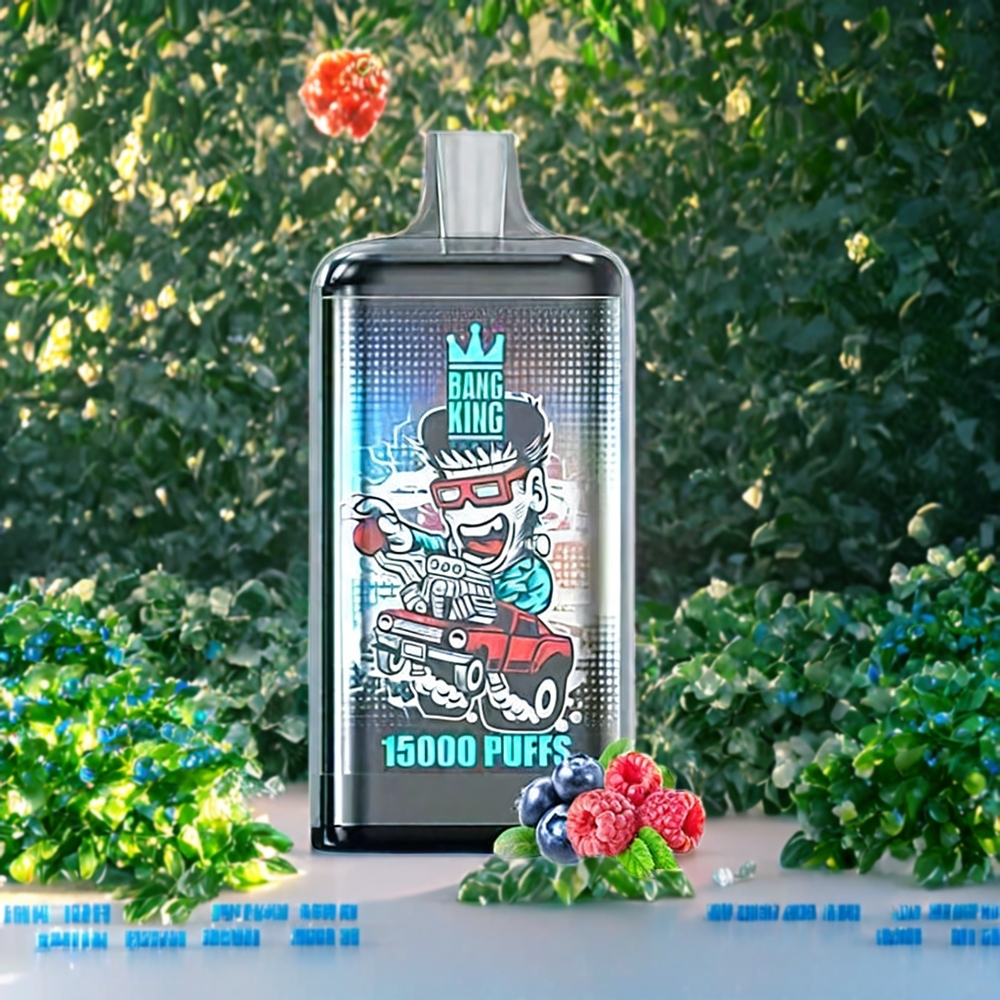 Suomi tukku Bang King 15000 Puffs Disposable Vape Sininen Vadelma-Jää 21ml 550 mAh