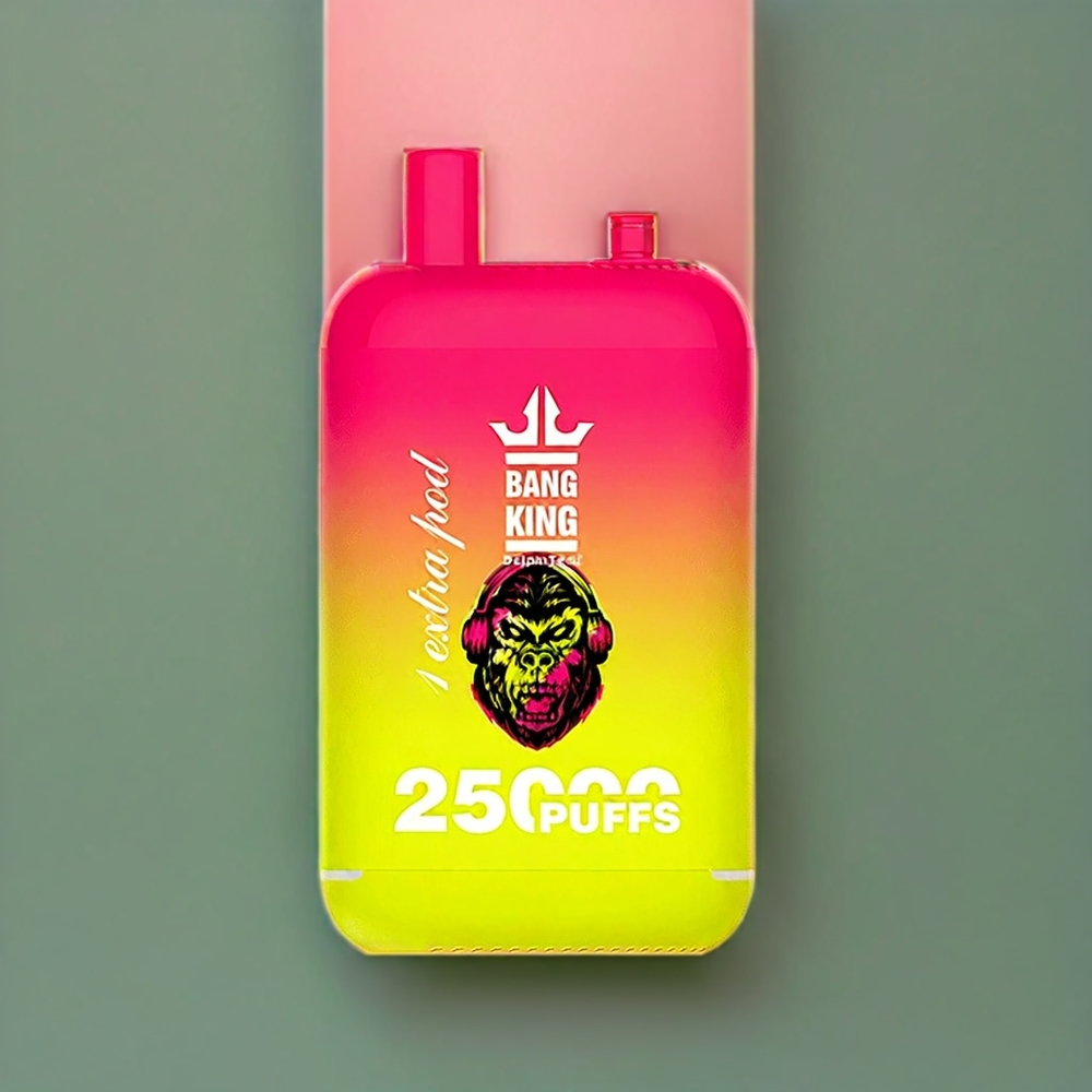 Suomi tukku Bang King 25000 Puffs 46ml Mango-Banaani 0%-5% Nikotiini Type-C Lataus Dual Pod -järjestelmällä