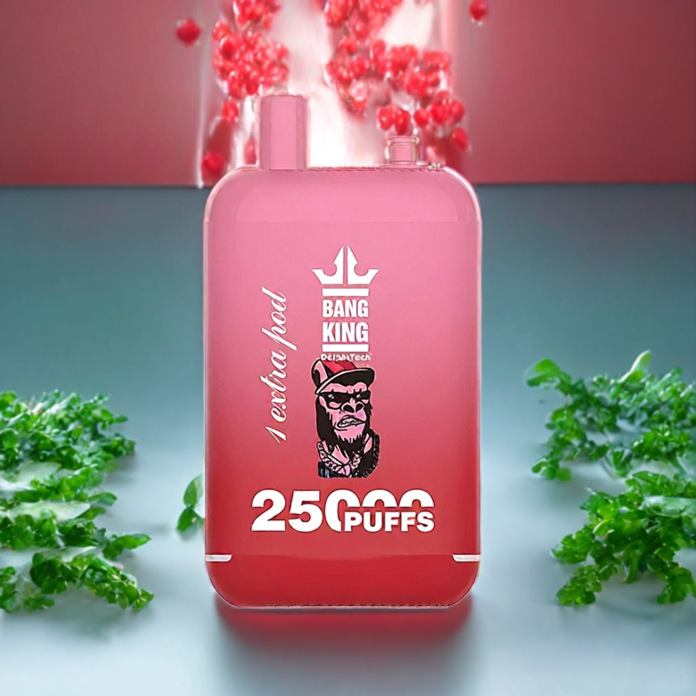 Suomi tukku Bang King 25000 Puffs 46ml Vesimeloni Ice 0-5% Nikotiinia Type-C Laturi