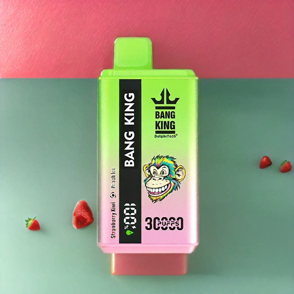 Suomi tukku Bang King 30000 Puffs 36ml 550mAh Type-C Disposable Vape Mansikka-Kiivi-Persikka Jää