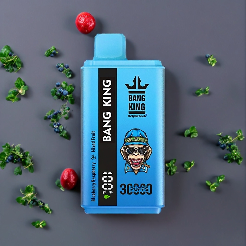 Suomi tukku Bang King 30000 Puffs 36ml 550mAh Type-C - Mustikka-Vadelma Sekamaku