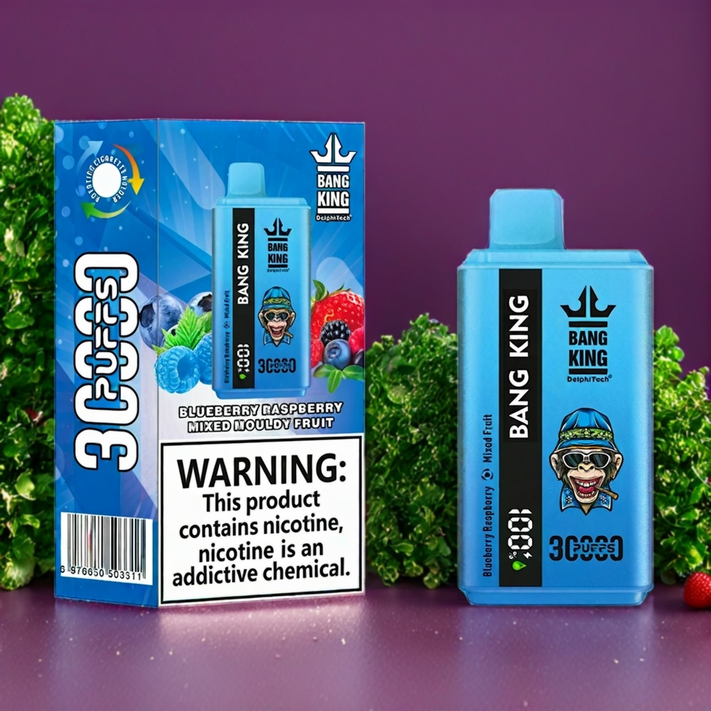 Suomi tukku Bang King 30000 Puffs 36ml 550mAh Type-C - Mustikka-Vadelma Sekamaku
