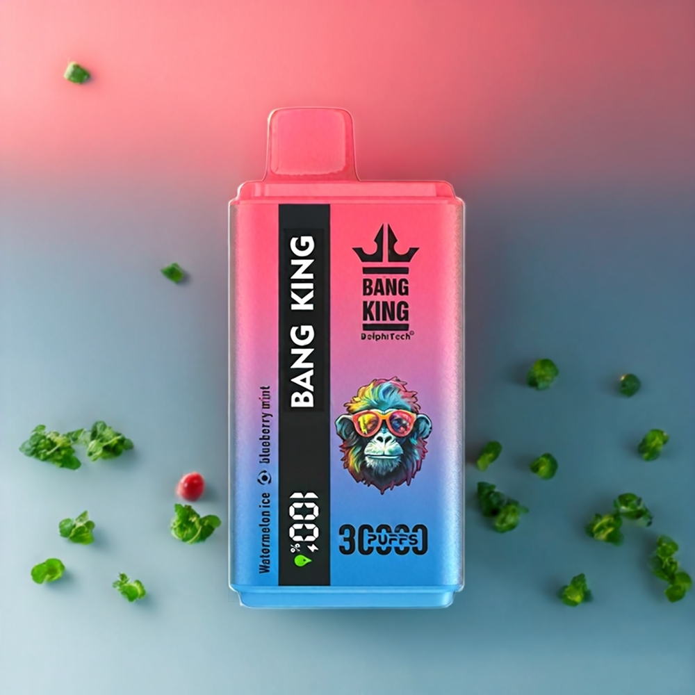 Suomi tukku Bang King 30000 Puffs 36ml vesimeloni-jää sinimarja-minttu Disposable Vape 550mAh Type-C