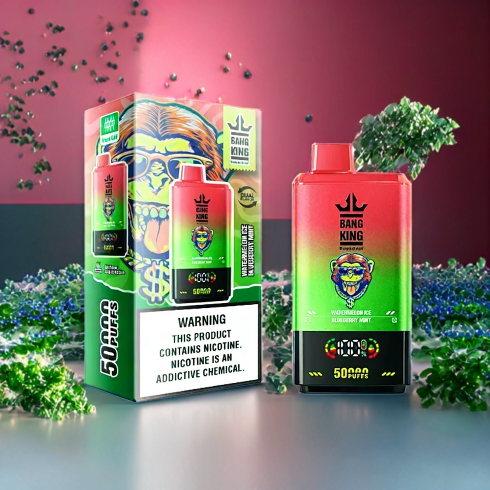 Suomi tukku Bang King 50000 Disposable Vape 50ml Vesimeloni-Jää Sinimarja-Minttu 850mAh Type-C