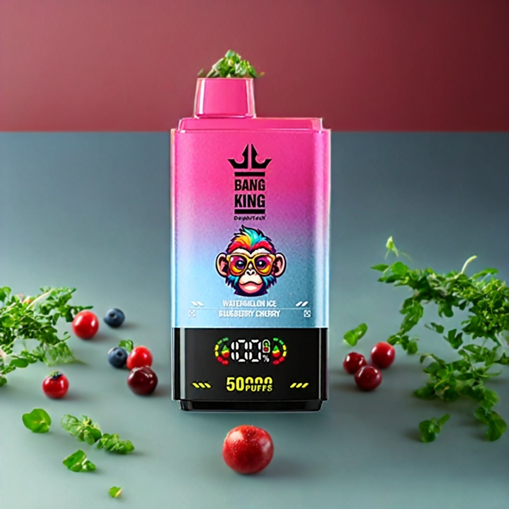 Suomi tukku Bang King 50000 Disposable Vape 50ml Vesimeloni Mustikka Kirsikka 850mAh Type-C
