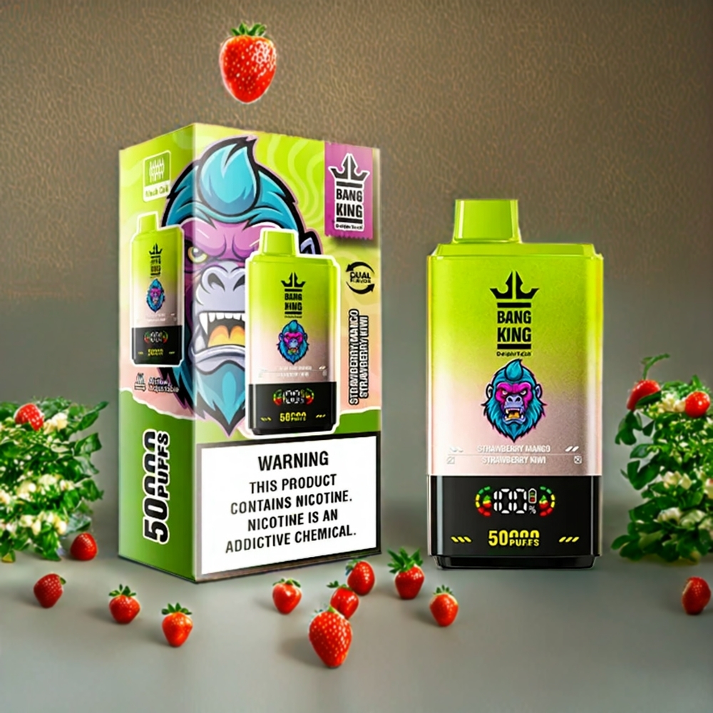 Suomi tukku Bang King 50000 Disposable Vape Mansikka Mango Mansikka Kiivi 50ml 850mAh Type-C