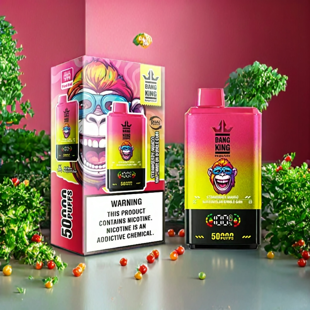 Suomi tukku Bang King 50000 Disposable Vape Mansikka Mango Vesimelona Purukumi 50ml 850mAh Type-C