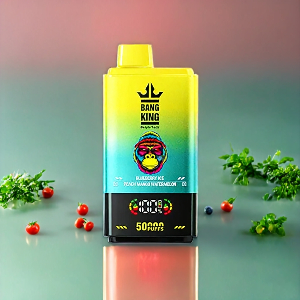 Suomi tukku Bang King 50000 Disposable Vape Mustikka-Jääpersikka-Mango-Vesimeloni 50ml 850mAh Type-C