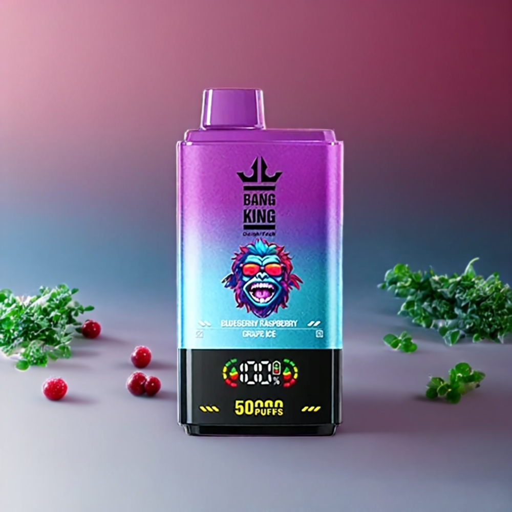 Suomi tukku Bang King 50000 Disposable Vape Mustikka Vadelma Viinirääpäle Jää 50ml 850mAh Type-C