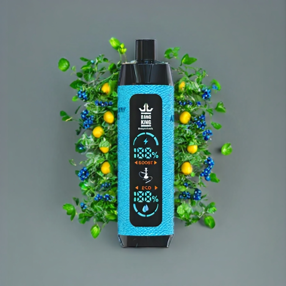 Suomi tukku Bang King Shisha 25000 Puffs 30ml 650 mAh Type-C Disposable Vape Sininen Vadelma & Sitruunalimonaadi