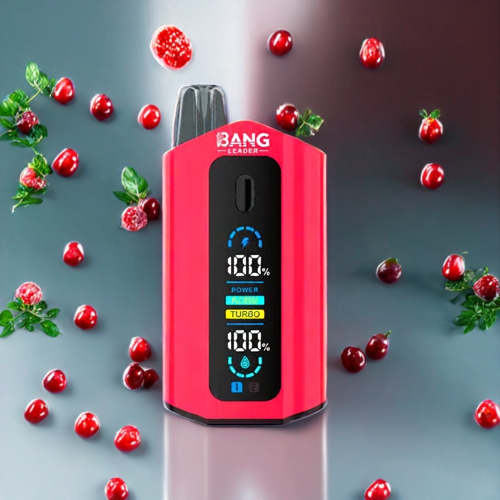 Suomi tukku Bang Leader 50000 Puffs Disposable Vape Mansikka-Vadelma-Kirsikkajää 36ml 13400mAh Type-C