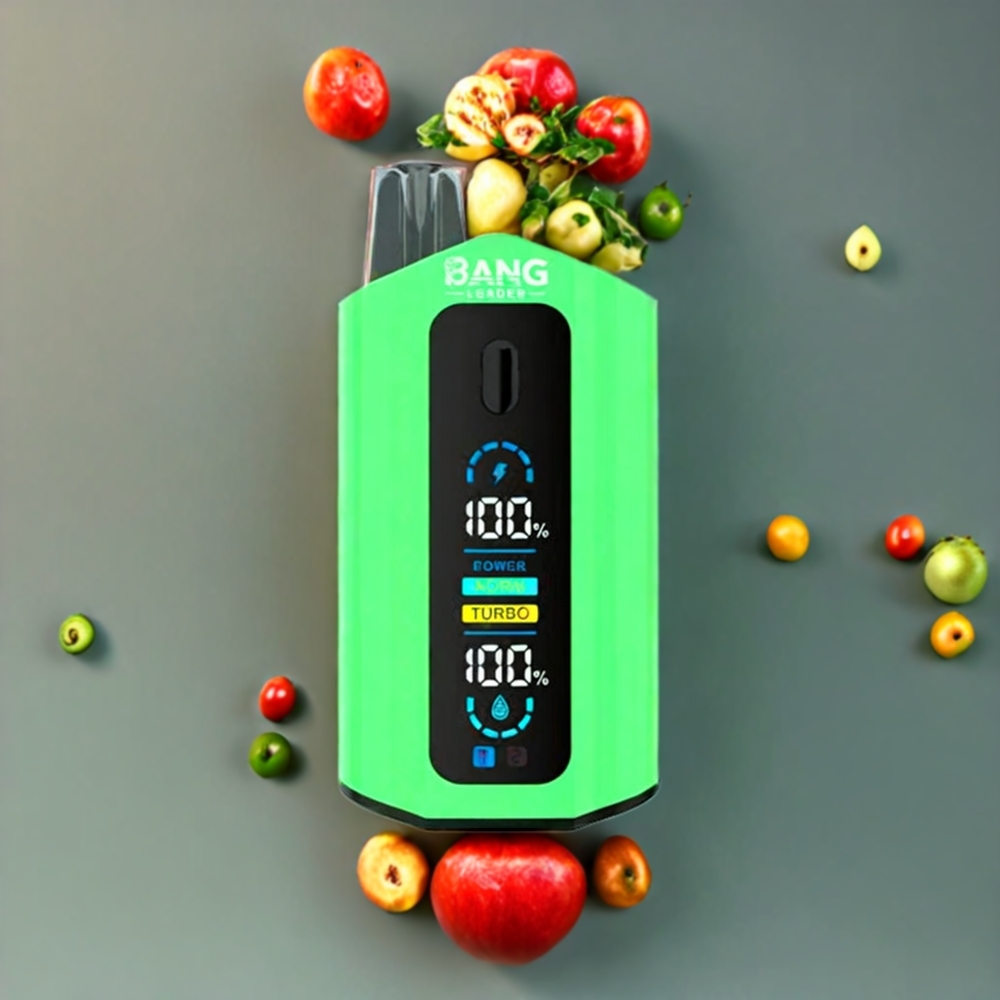 Suomi tukku Bang Leader 50000 Puffs Disposable Vape Omena Päärynä Kiivi Passiohedelmä Guava – 50000 Puffs, 13400mAh, 36ml