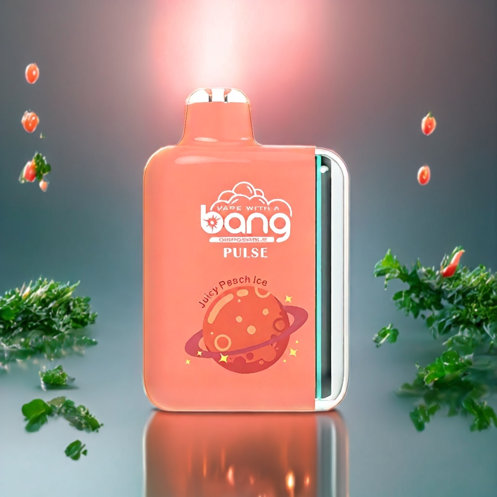 Suomi tukku Bang Pulse 18000 Puffs Disposable Vape 26ml 5% Nikotiinia Märkäpääsydän 1.0 ohm Mehuinen Persikka-Jää