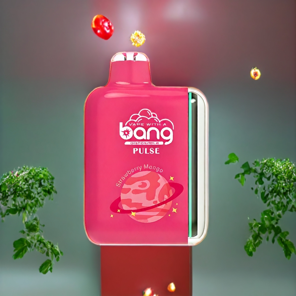 Suomi tukku Bang Pulse 18000 Puffs Disposable Vape Mansikka-Mango, Type-C, 650mAh, 26ml, 1.0 ohm Mesh Coil