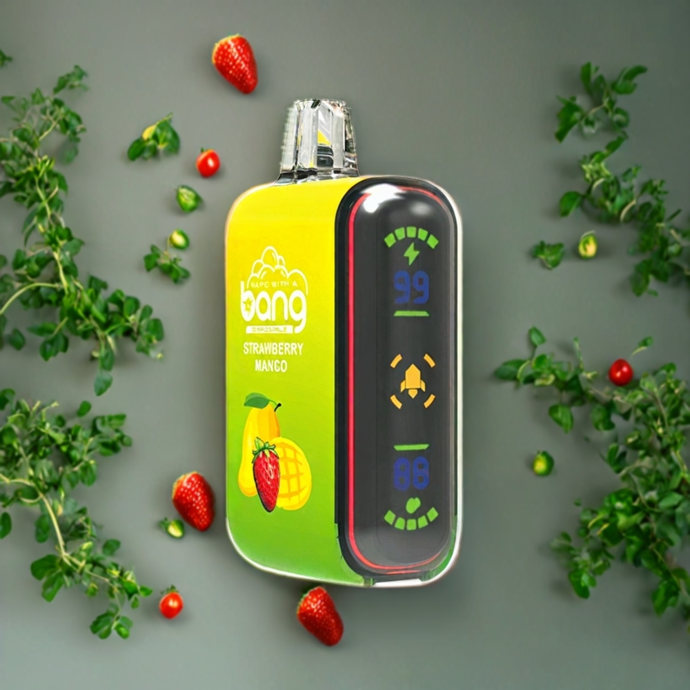 Suomi tukku Bang Rocket 18000 Puffs Disposable Vape 26ml Mansikka-Mango 0%, 2%, 3%, 5% Nikotiini 650mAh