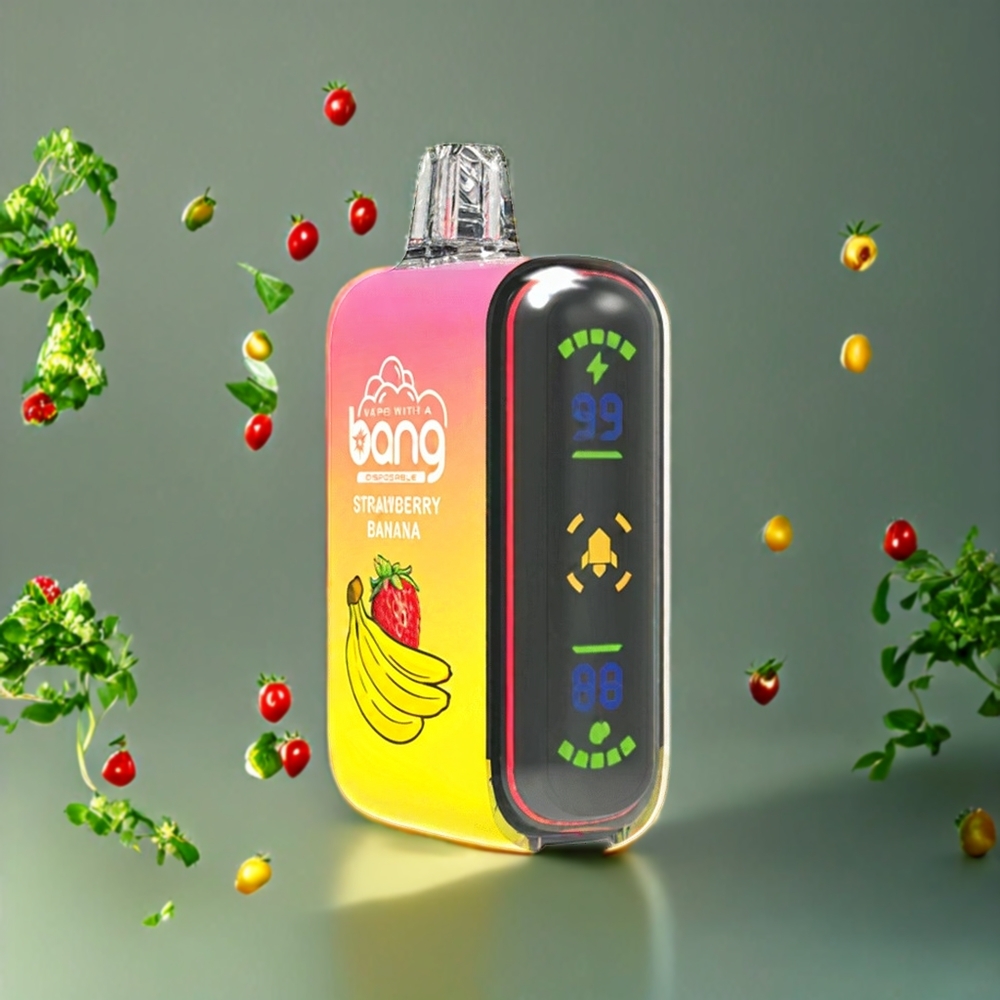 Suomi tukku Bang Rocket 18000 Puffs Disposable Vape Mansikka-Banaani 26ml 650mAh