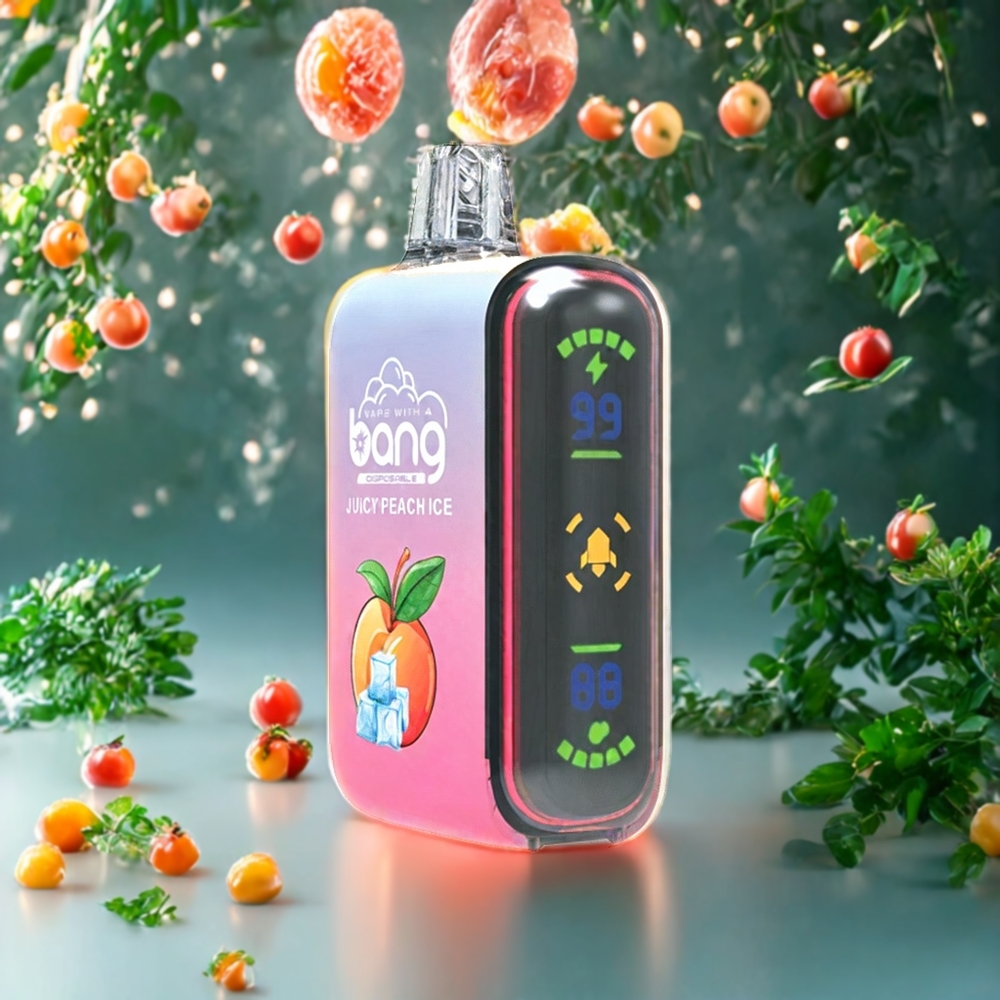 Suomi tukku Bang Rocket 18000 Puffs Disposable Vape Mehevä Persikka Jää 18000 puffs 26ml 650mAh