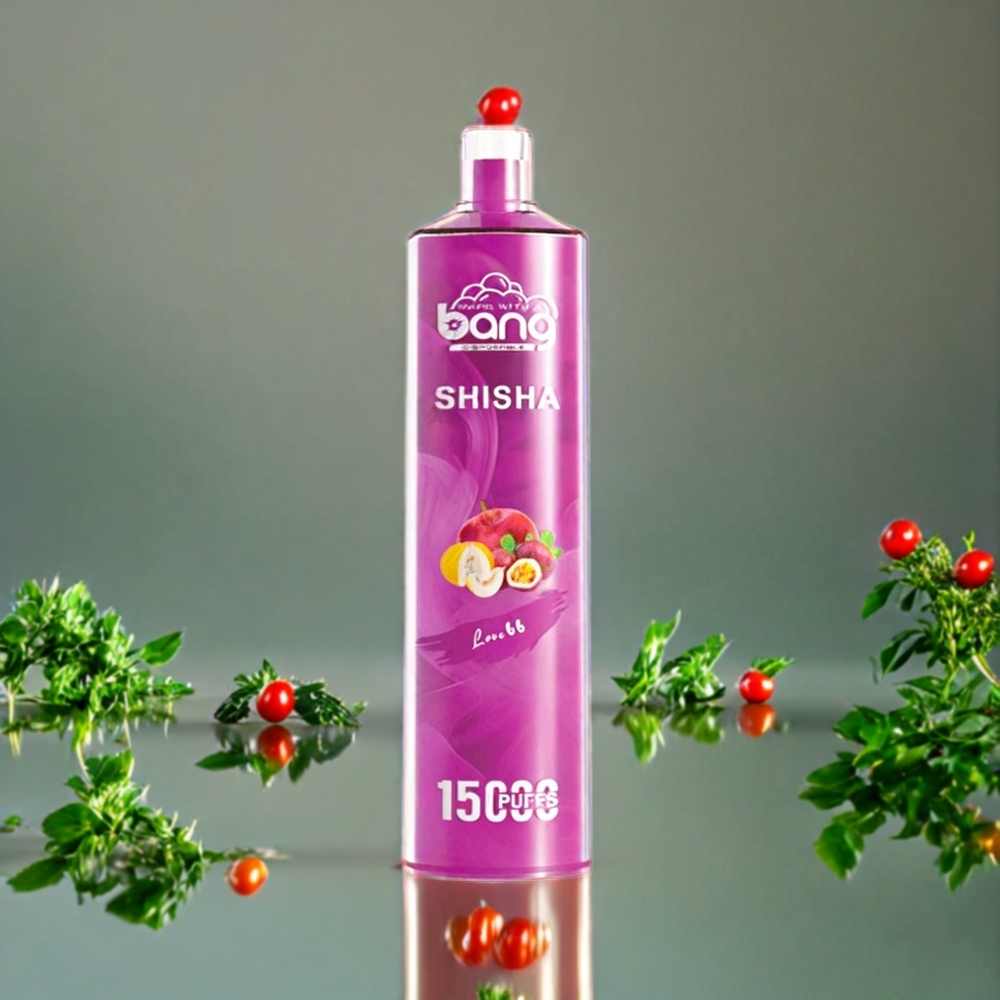 Suomi tukku Bang Shisha 15000 Puffs Disposable Vape Love 66 - 23ml E-liquid, Type-C Charging, 600mAh Battery, 0-5% Nicotine