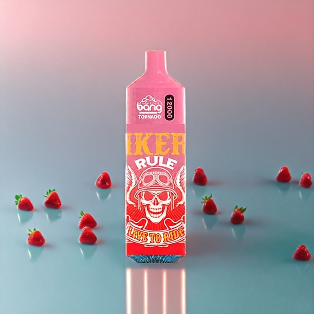 Suomi tukku Bang Tornado 12000 Puffs 23ml 650 mAh Disposable Vape Mansikka-Vadelma-Jää