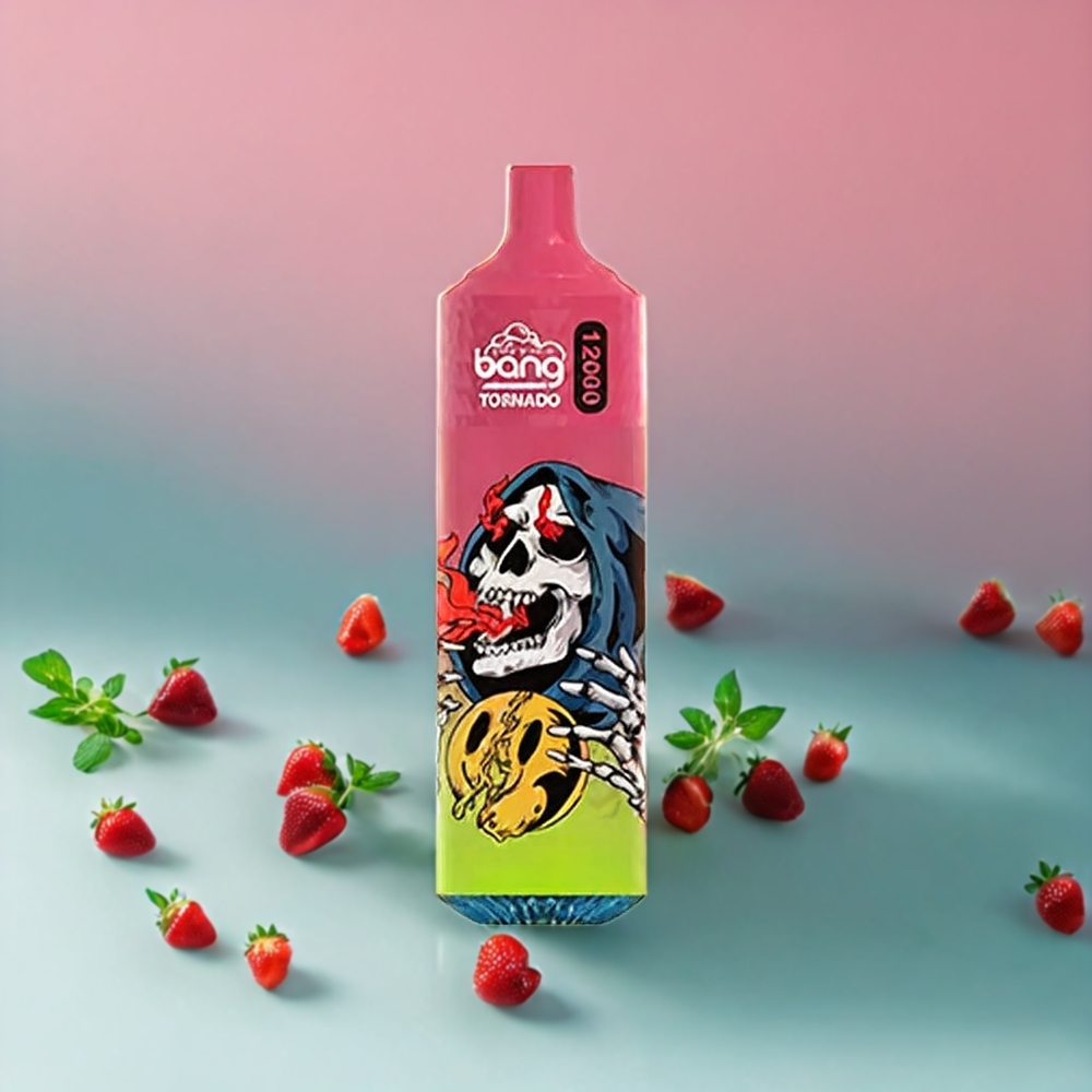 Suomi tukku Bang Tornado 12000 Puffs 23ml 650mAh Disposable Vape Mansikkajäätelö