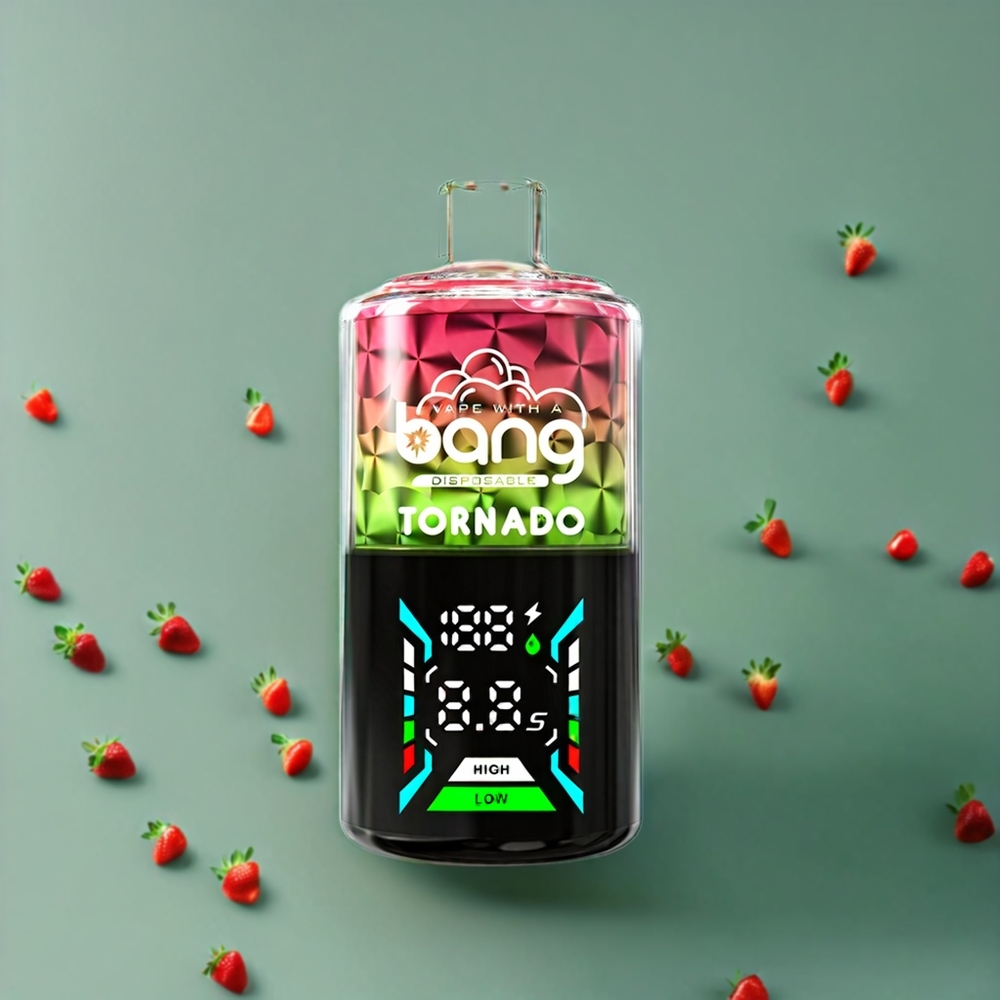 Suomi tukku Bang Tornado 40000 Puffs Disposable Vape Mansikka-Kiivi 5% Nikotiinia, 850mAh, 40ml