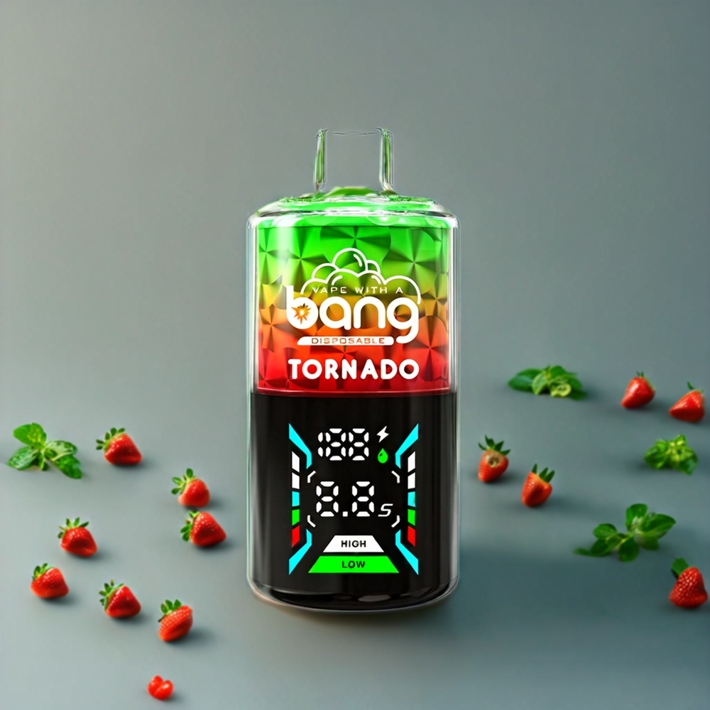 Suomi tukku Bang Tornado 40000 Puffs Disposable Vape Mansikka-Vesimeloni 40ml 850mAh 0-5% Nikotiinia