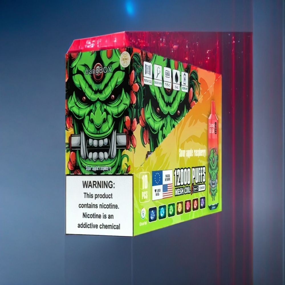 Suomi tukku Bang Box 12000 Puffs 23ML 650mAh TYPE-C Sour Apple Raspberry - 0%-2%-3%-5% Salt Nic - 1 Box 10 Pcs