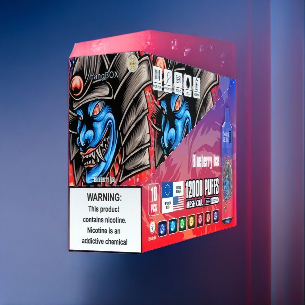 Suomi tukku Bang Box 12000 Puffs 23ML 650mAh TYPE-C Vape Mustikka Jää