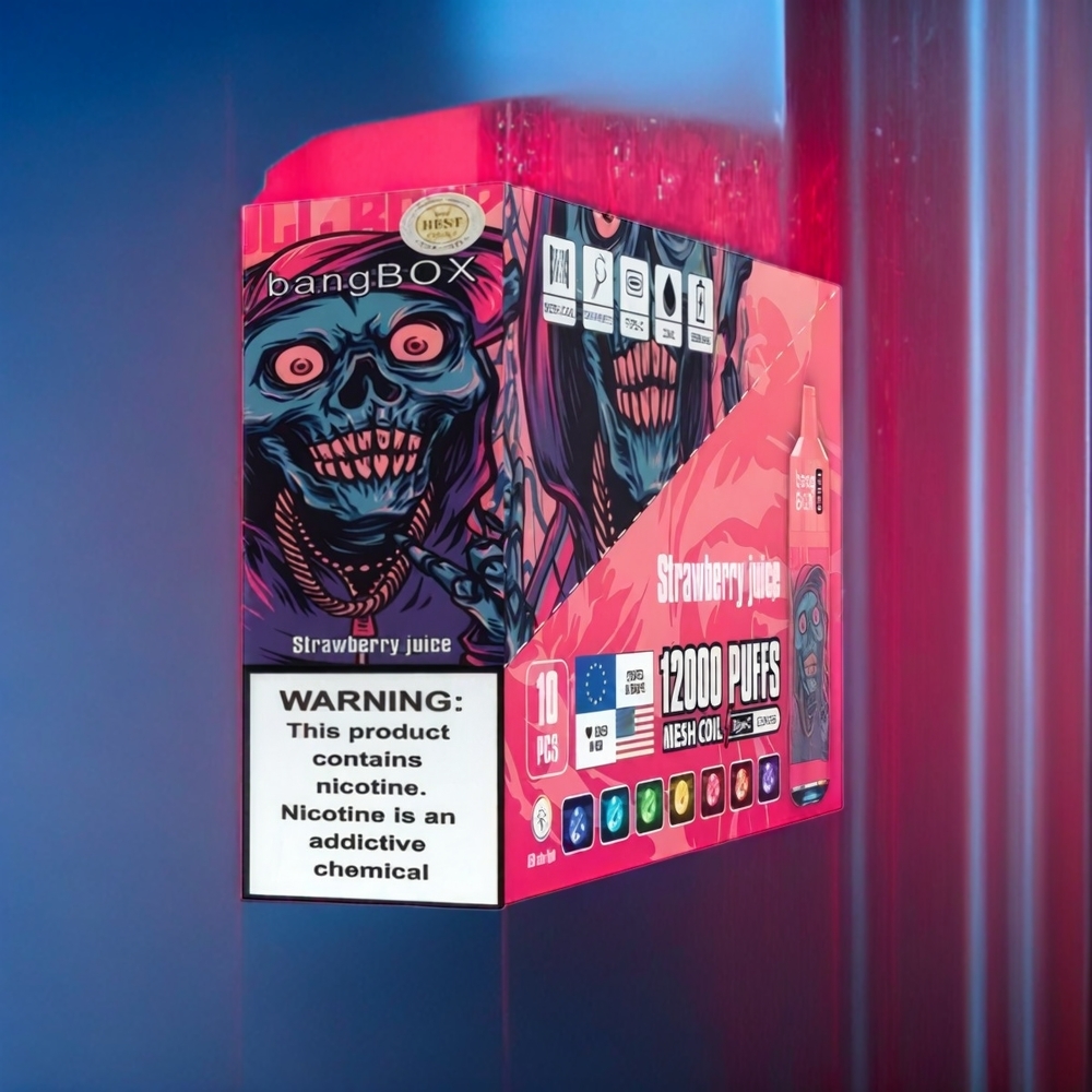 Suomi tukku Bang Box 12000 Puffs 23ML Mansikkamehu USB-C 650mAh Salt Nic 0%-5% 10pk/box