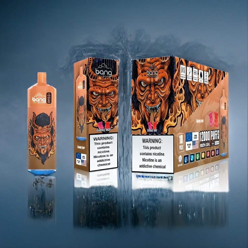 Suomi tukku Bang Box 12000 Puffs Gummy Bear – 23ML Liquid, 650mAh Battery, TYPE-C USB, 0%-5% Salt Nic