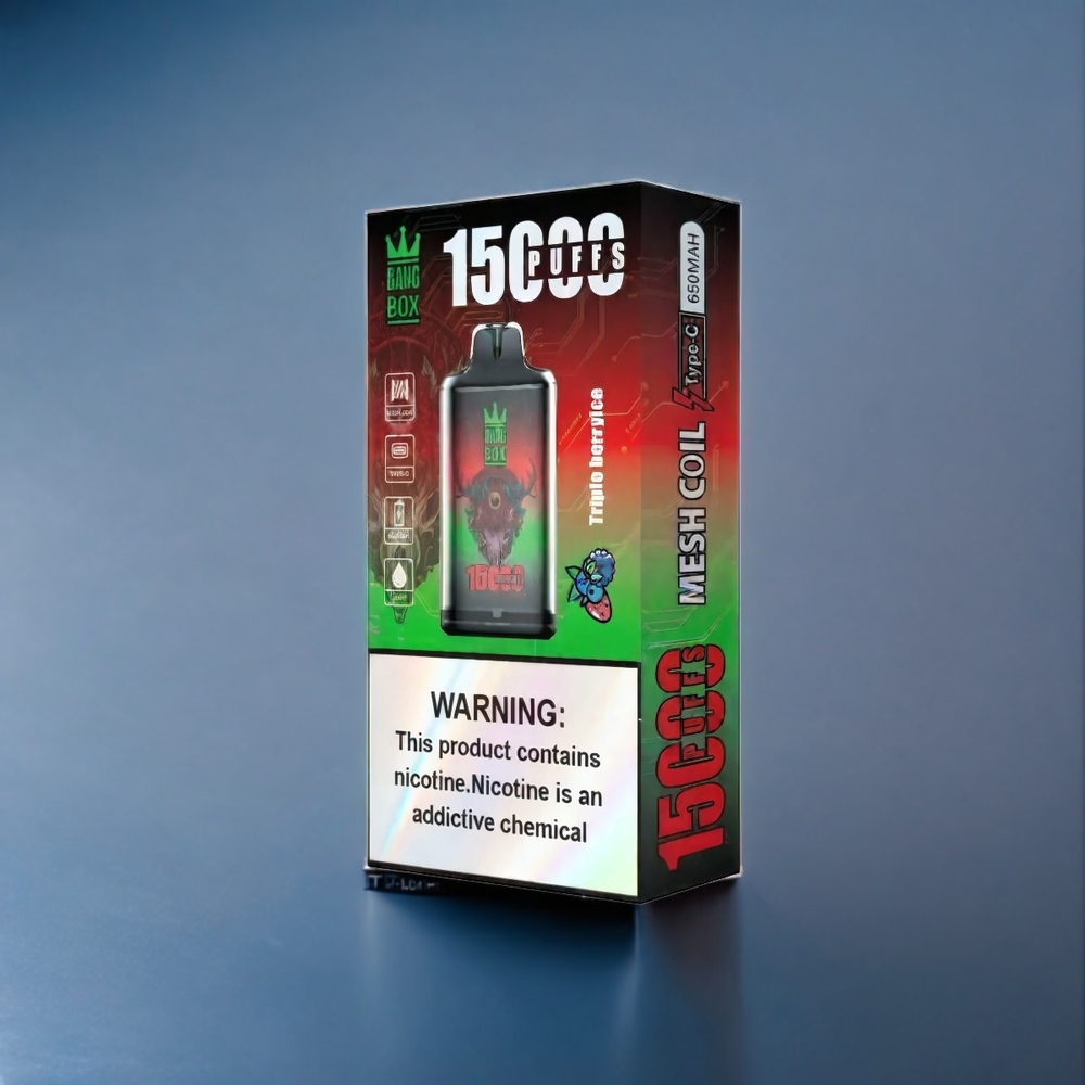 Suomi tukku - Bang Box 15000 Puffs Triple Marja Jää Vape | 23ml | 0%/2%/3%/5% Nikotiini | 650mAh | 1 laatikko 10 kpl