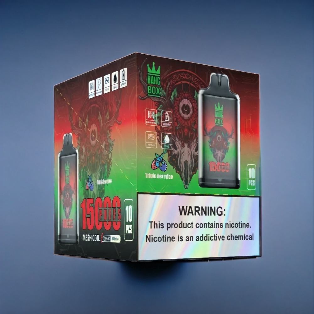 Suomi tukku - Bang Box 15000 Puffs Triple Marja Jää Vape | 23ml | 0%/2%/3%/5% Nikotiini | 650mAh | 1 laatikko 10 kpl