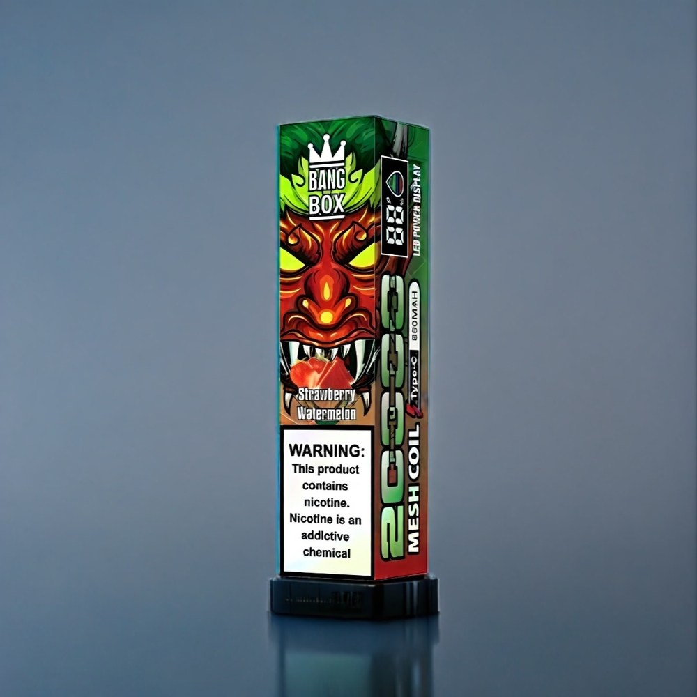 Suomi tukku Bang Box 20000 Puffs 35ml Mansikka-Vesimeloni 0%-5% Nikotiini 850mAh Ladattava Öljy/Teho Näyttö