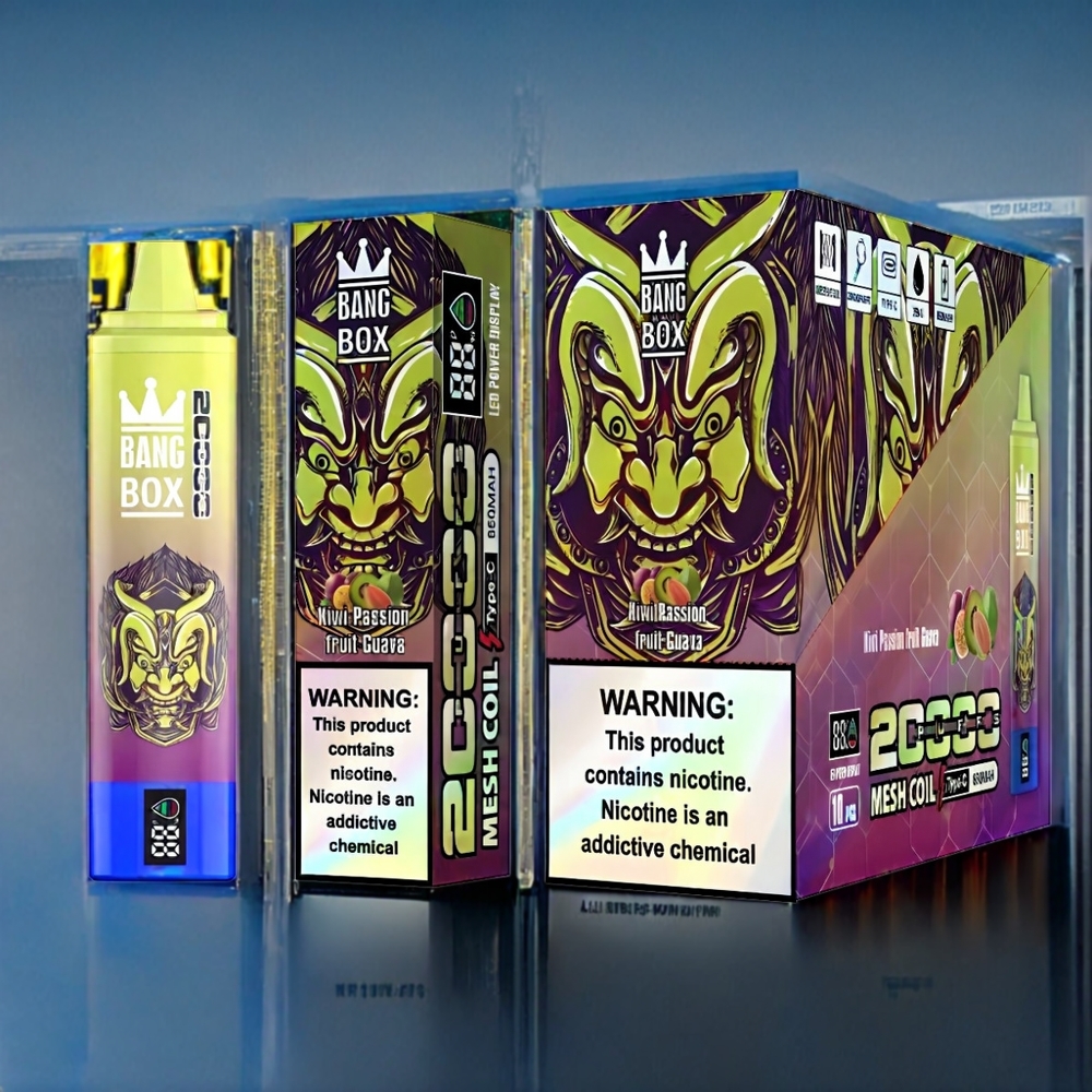 Suomi tukku Bang Box 20000 Puffs 35ml Mesh Coil 12 Flavors Kiivi Passiohedelmä Guava