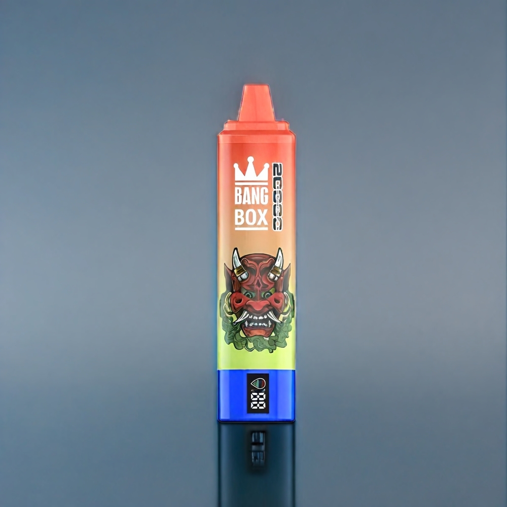 Suomi tukku Bang Box 20000 Puffs 35ml Mesh Coil 850mAh Vape Mansikka-Kiivi (Strawberry Kiwi) 0-5% Nikotiinia