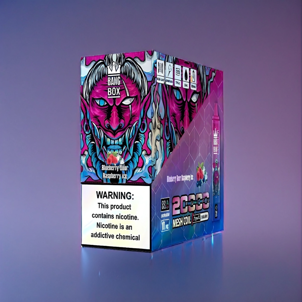 Suomi tukku Bang Box 20000 Puffs Vape Mustikka-Hapan Vadelma-Jää 0%-5% Nikotiinia 35ml Nestemäärä 850mAh Ladattava