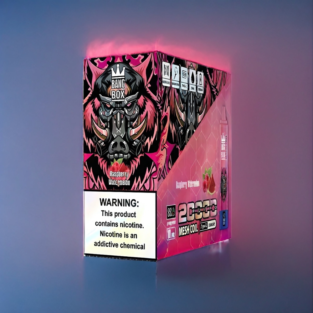 Suomi tukku Bang Box 20000 Puffs Vape Vadelma-Arbuusi 0-5% Nikotiinia 35ml 12 Makua Älyikkään Näytön Mesh Käämilla