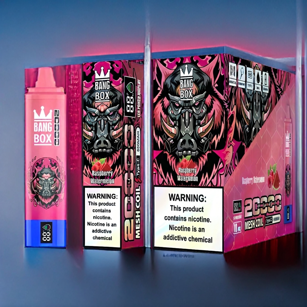 Suomi tukku Bang Box 20000 Puffs Vape Vadelma-Arbuusi 0-5% Nikotiinia 35ml 12 Makua Älyikkään Näytön Mesh Käämilla