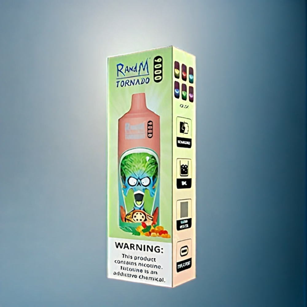 Suomi tukku RandM Tornado 9000 Puffs 18 mL Mesh Coil 850 mAh 54 Flavors RGB Display