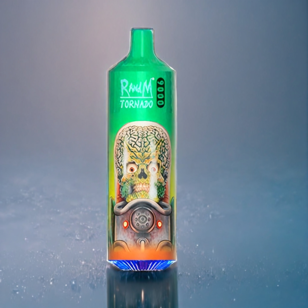 Suomi tukku RandM Tornado 9000 Puffs Mesh Coil 54 Variety Rainbow Karkki Vape