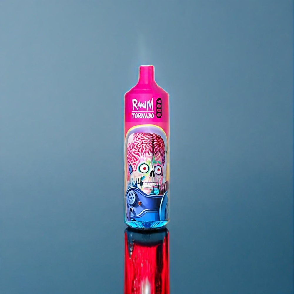 Suomi tukku RandM Tornado 9000 Puffs Vape 18 mL Mesh Coil RGB Display 54 Flavors Vesimeloni Skittles